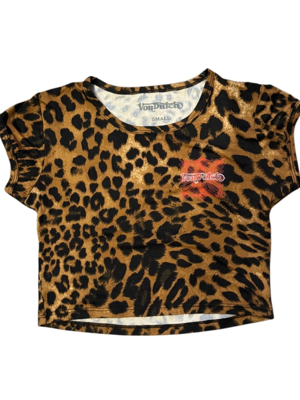 Von Dutch LEOPARD CROSS BABY TEE